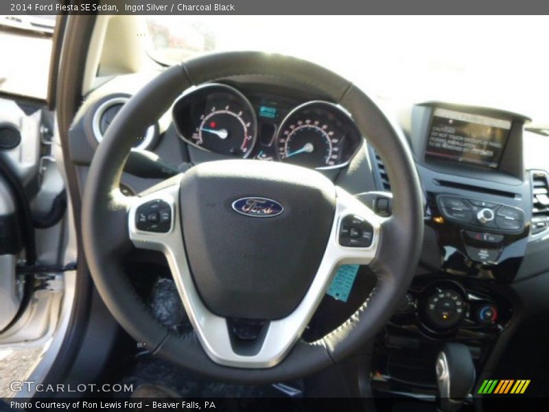 Ingot Silver / Charcoal Black 2014 Ford Fiesta SE Sedan