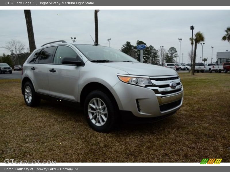 Ingot Silver / Medium Light Stone 2014 Ford Edge SE