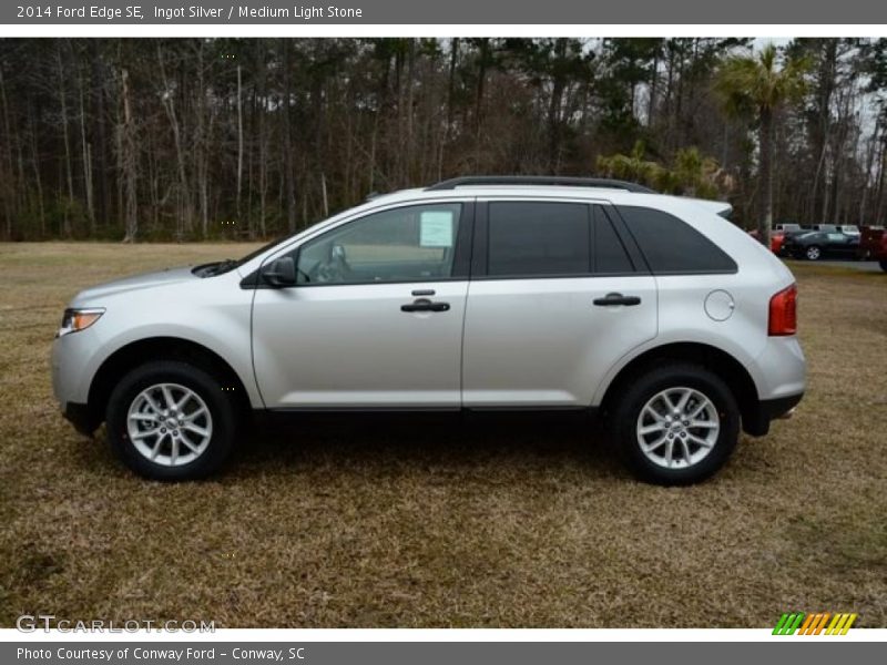 Ingot Silver / Medium Light Stone 2014 Ford Edge SE