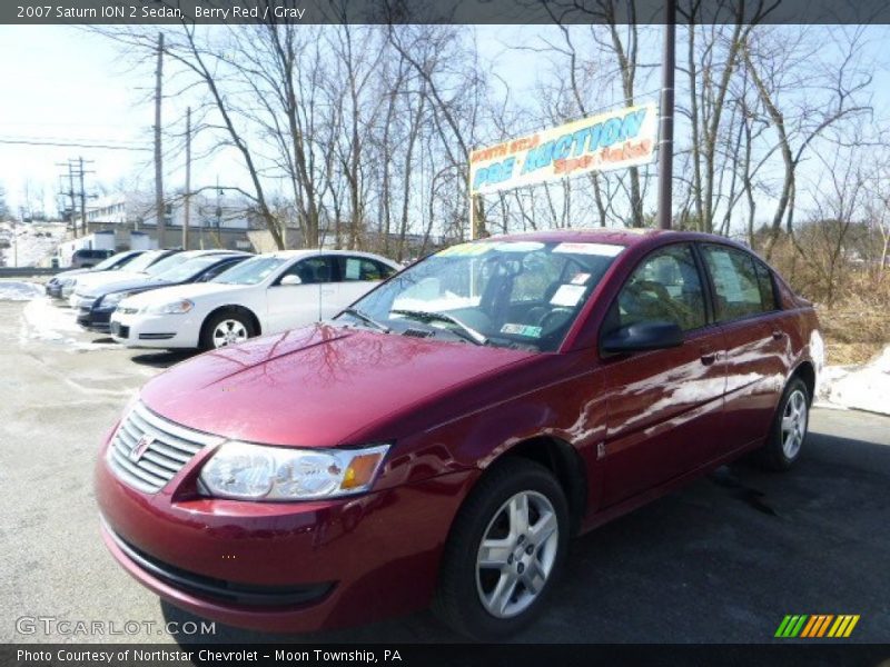 Berry Red / Gray 2007 Saturn ION 2 Sedan