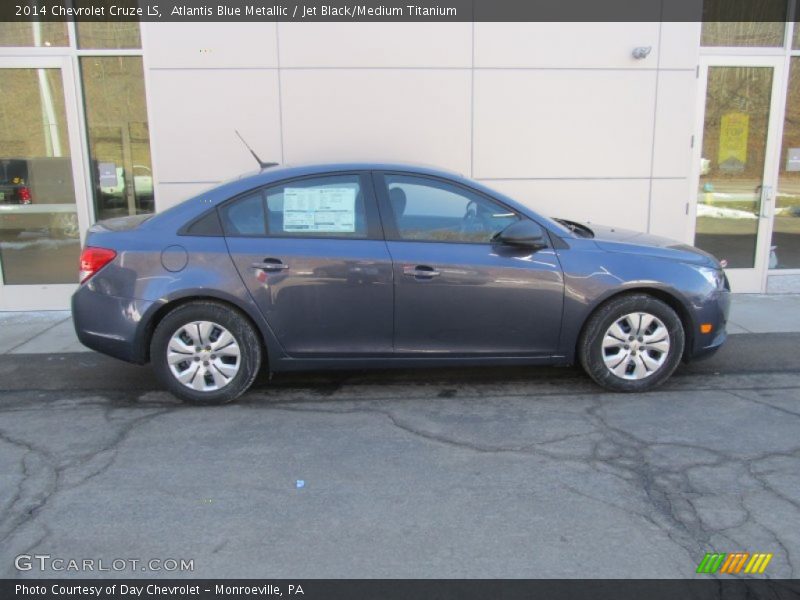 Atlantis Blue Metallic / Jet Black/Medium Titanium 2014 Chevrolet Cruze LS
