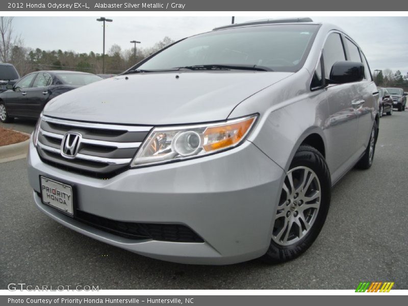 Alabaster Silver Metallic / Gray 2012 Honda Odyssey EX-L