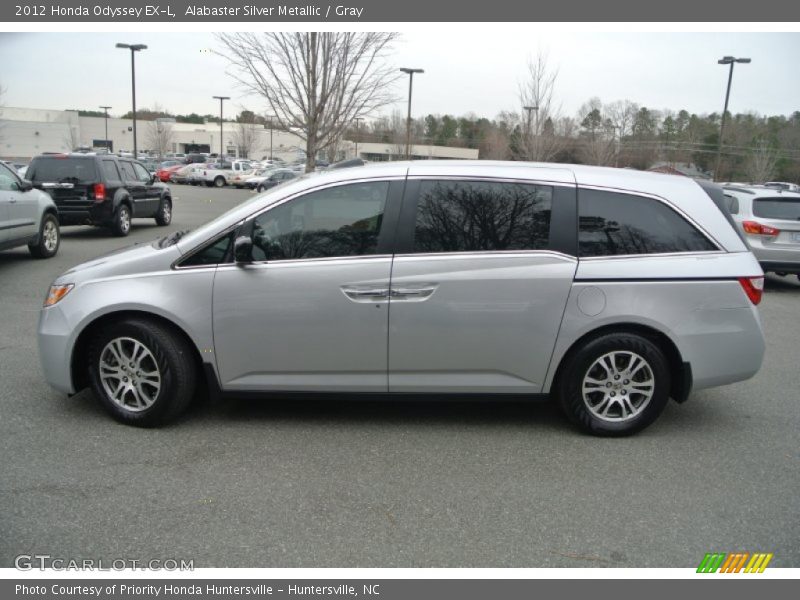 Alabaster Silver Metallic / Gray 2012 Honda Odyssey EX-L