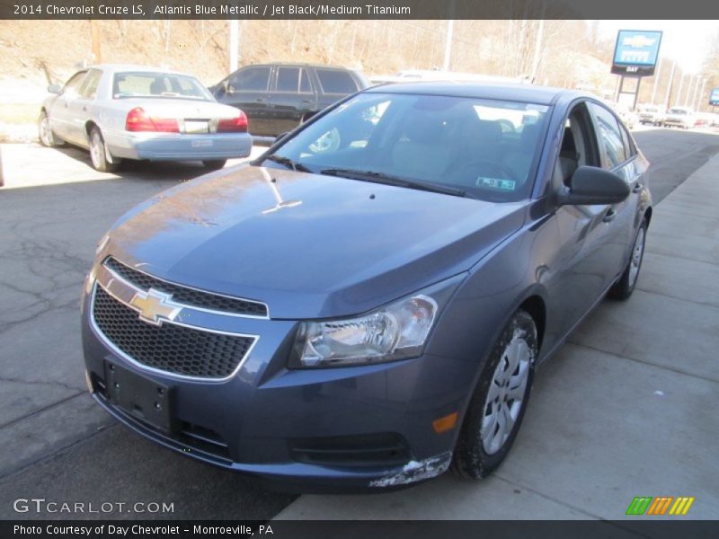 Atlantis Blue Metallic / Jet Black/Medium Titanium 2014 Chevrolet Cruze LS
