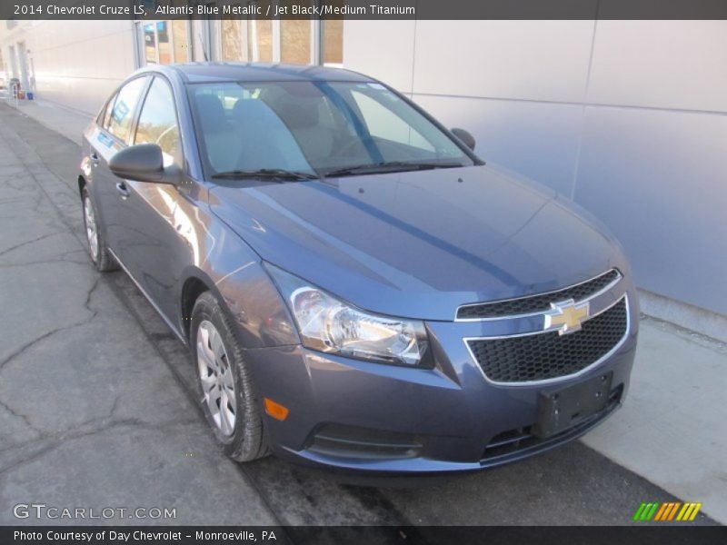 Atlantis Blue Metallic / Jet Black/Medium Titanium 2014 Chevrolet Cruze LS