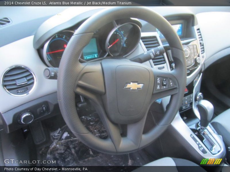 Atlantis Blue Metallic / Jet Black/Medium Titanium 2014 Chevrolet Cruze LS