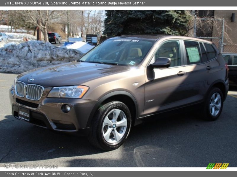 Sparkling Bronze Metallic / Sand Beige Nevada Leather 2011 BMW X3 xDrive 28i