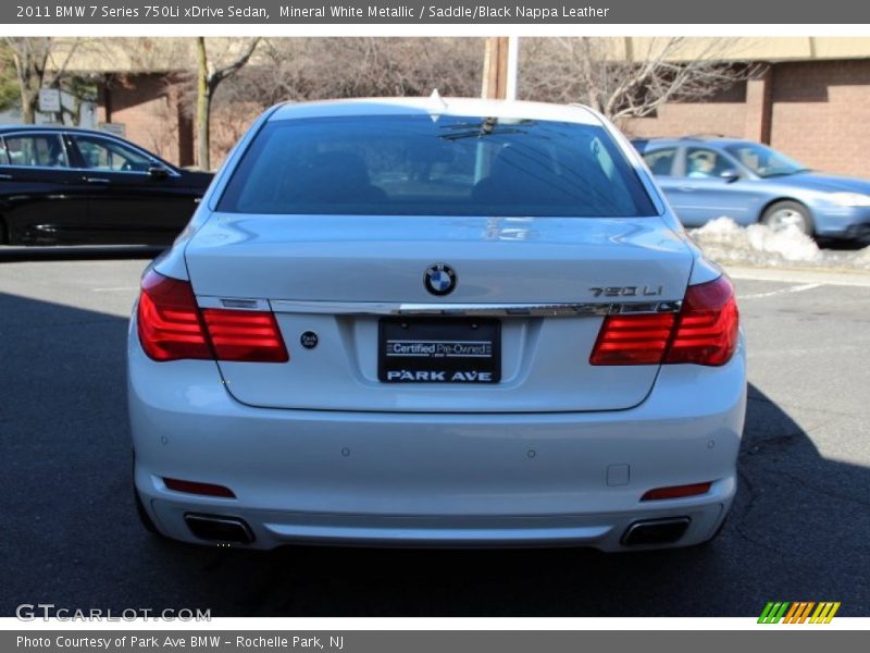 Mineral White Metallic / Saddle/Black Nappa Leather 2011 BMW 7 Series 750Li xDrive Sedan