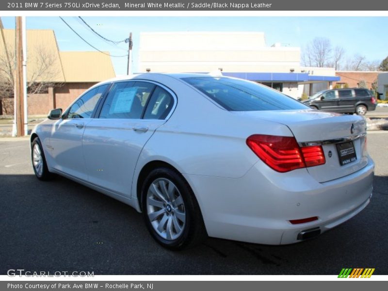 Mineral White Metallic / Saddle/Black Nappa Leather 2011 BMW 7 Series 750Li xDrive Sedan