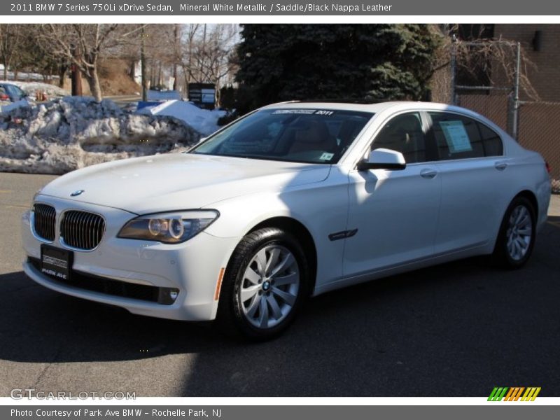 Mineral White Metallic / Saddle/Black Nappa Leather 2011 BMW 7 Series 750Li xDrive Sedan