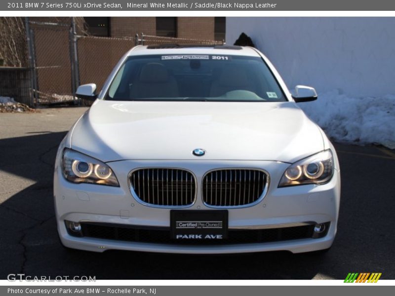 Mineral White Metallic / Saddle/Black Nappa Leather 2011 BMW 7 Series 750Li xDrive Sedan
