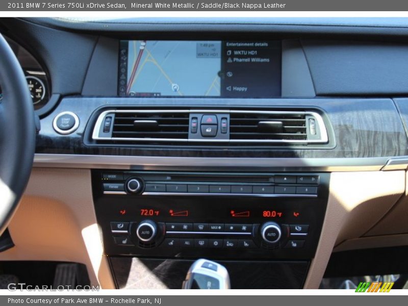 Mineral White Metallic / Saddle/Black Nappa Leather 2011 BMW 7 Series 750Li xDrive Sedan