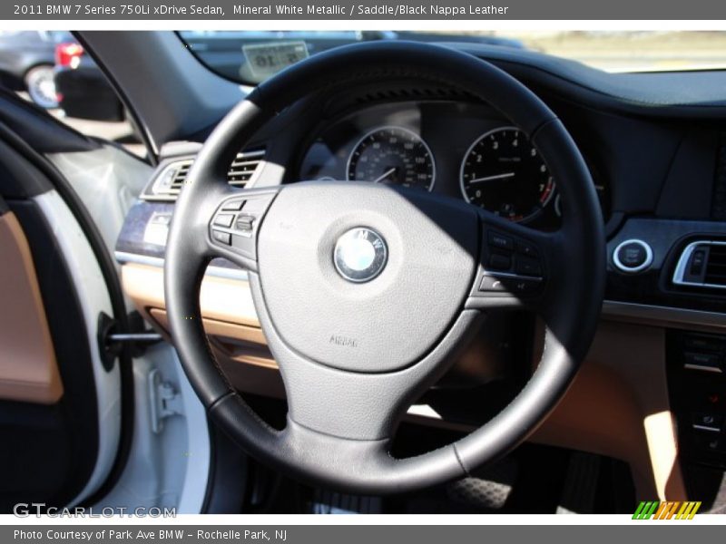 Mineral White Metallic / Saddle/Black Nappa Leather 2011 BMW 7 Series 750Li xDrive Sedan