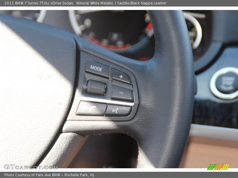 Mineral White Metallic / Saddle/Black Nappa Leather 2011 BMW 7 Series 750Li xDrive Sedan