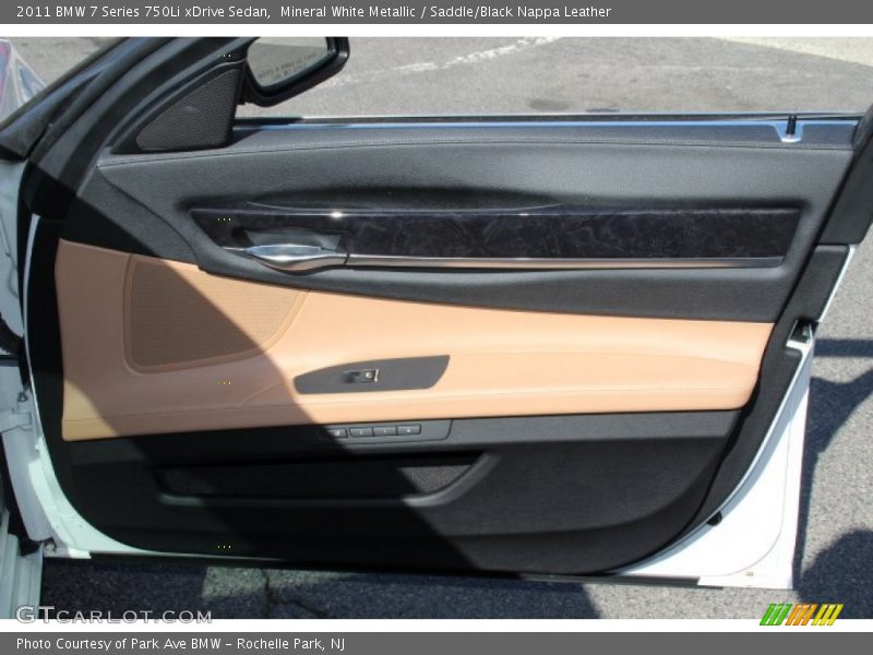 Mineral White Metallic / Saddle/Black Nappa Leather 2011 BMW 7 Series 750Li xDrive Sedan
