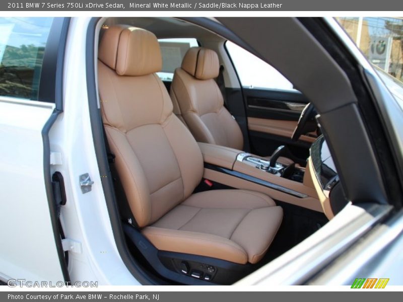 Mineral White Metallic / Saddle/Black Nappa Leather 2011 BMW 7 Series 750Li xDrive Sedan