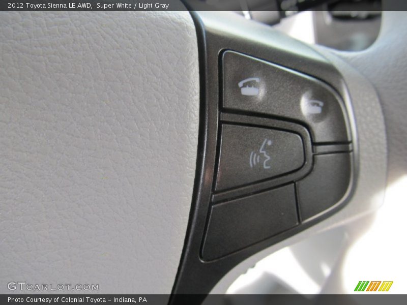 Super White / Light Gray 2012 Toyota Sienna LE AWD