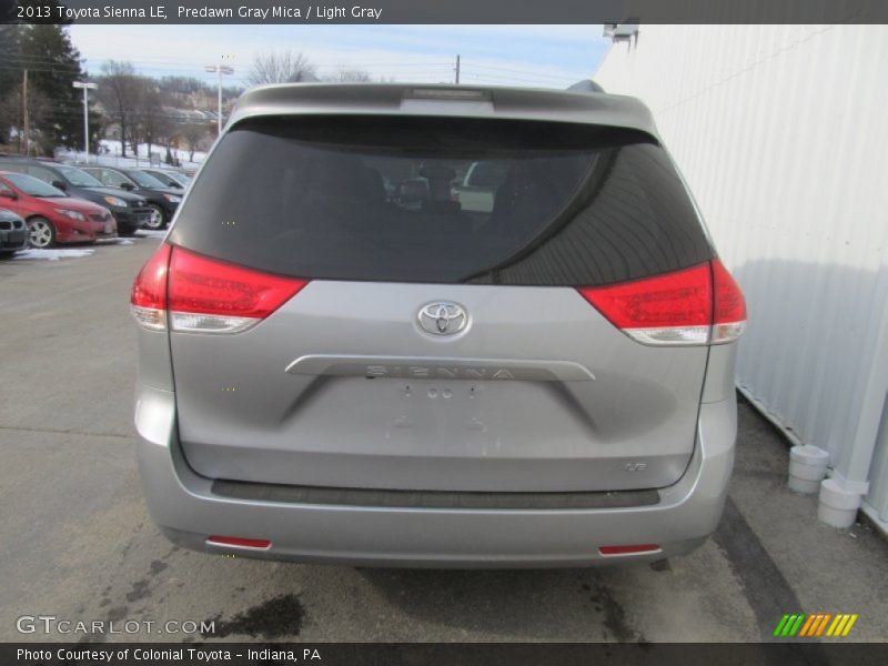 Predawn Gray Mica / Light Gray 2013 Toyota Sienna LE