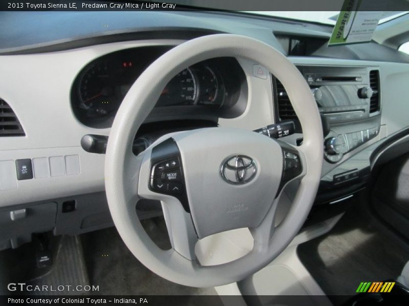 Predawn Gray Mica / Light Gray 2013 Toyota Sienna LE