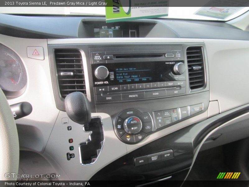Predawn Gray Mica / Light Gray 2013 Toyota Sienna LE