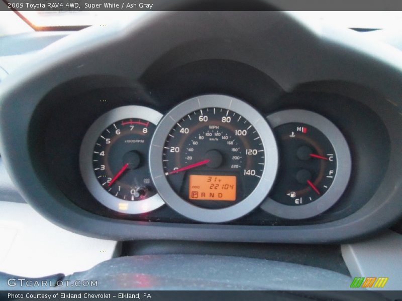 Super White / Ash Gray 2009 Toyota RAV4 4WD