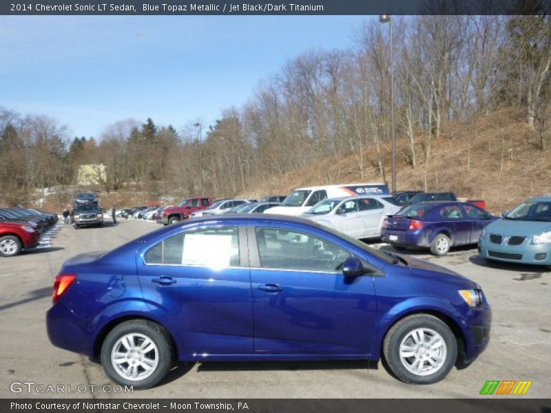 Blue Topaz Metallic / Jet Black/Dark Titanium 2014 Chevrolet Sonic LT Sedan