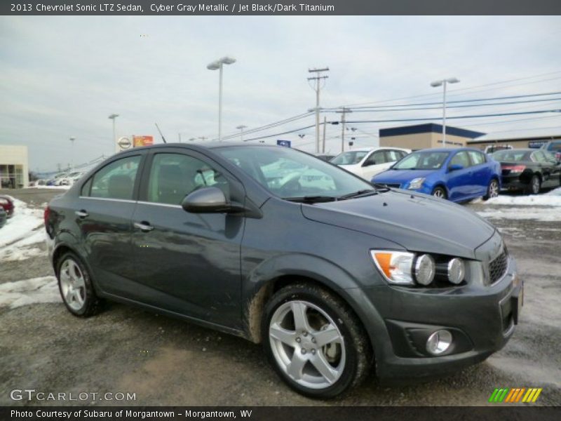 Cyber Gray Metallic / Jet Black/Dark Titanium 2013 Chevrolet Sonic LTZ Sedan