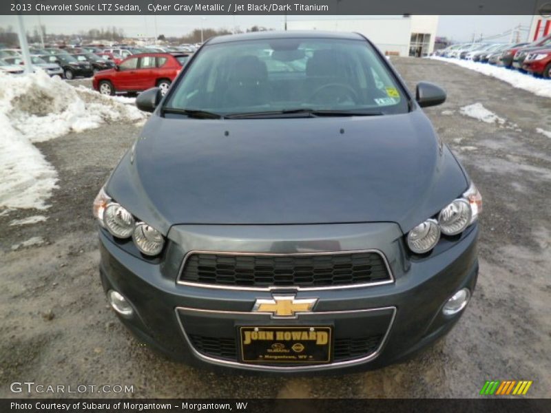 Cyber Gray Metallic / Jet Black/Dark Titanium 2013 Chevrolet Sonic LTZ Sedan