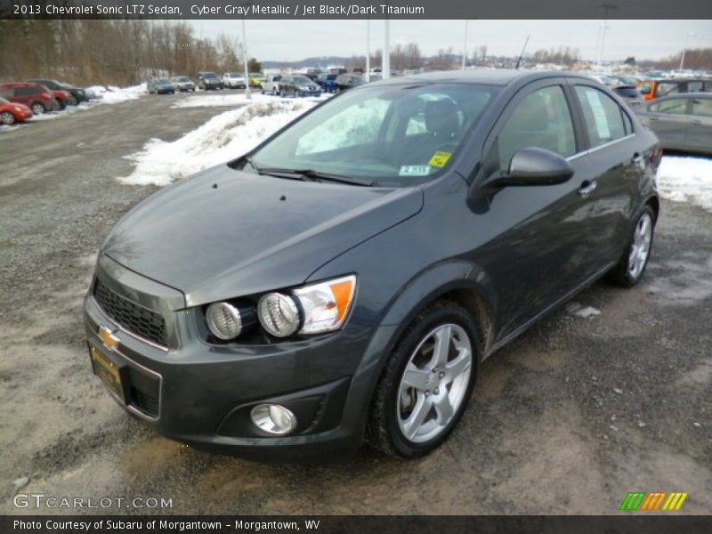 Cyber Gray Metallic / Jet Black/Dark Titanium 2013 Chevrolet Sonic LTZ Sedan