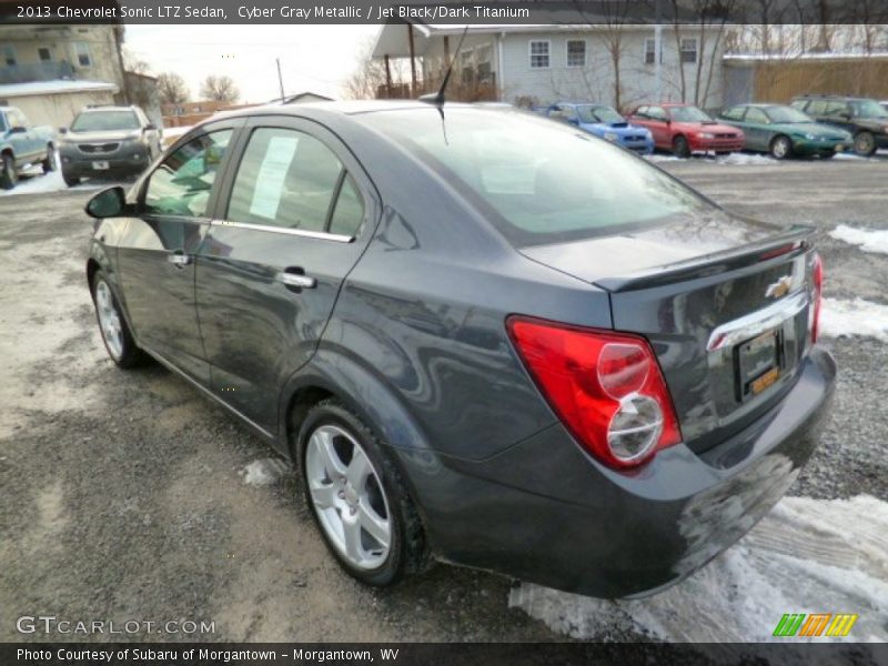 Cyber Gray Metallic / Jet Black/Dark Titanium 2013 Chevrolet Sonic LTZ Sedan