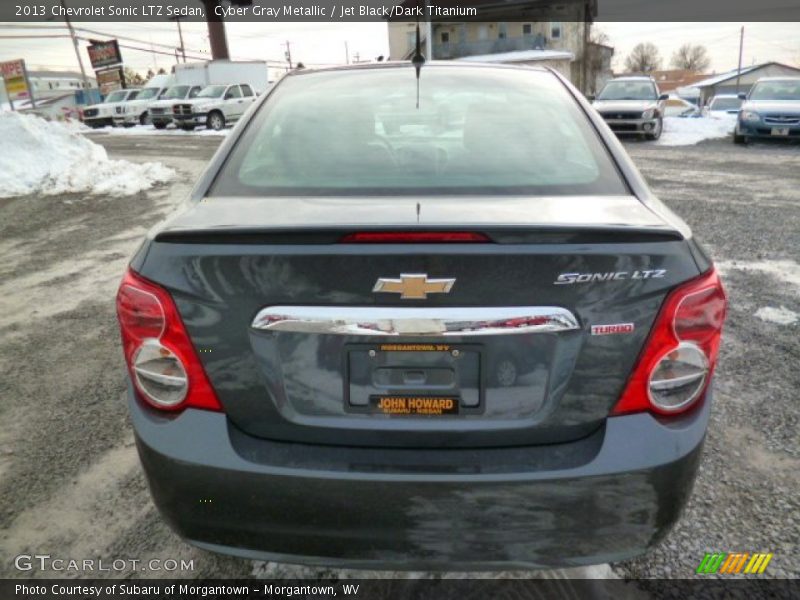 Cyber Gray Metallic / Jet Black/Dark Titanium 2013 Chevrolet Sonic LTZ Sedan