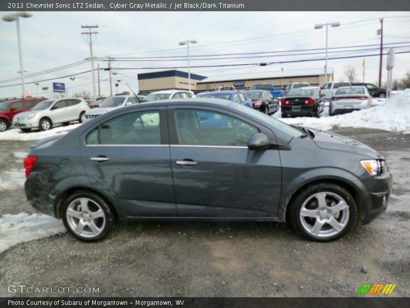 Cyber Gray Metallic / Jet Black/Dark Titanium 2013 Chevrolet Sonic LTZ Sedan