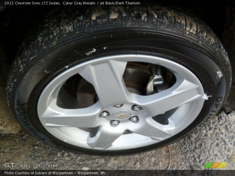 Cyber Gray Metallic / Jet Black/Dark Titanium 2013 Chevrolet Sonic LTZ Sedan