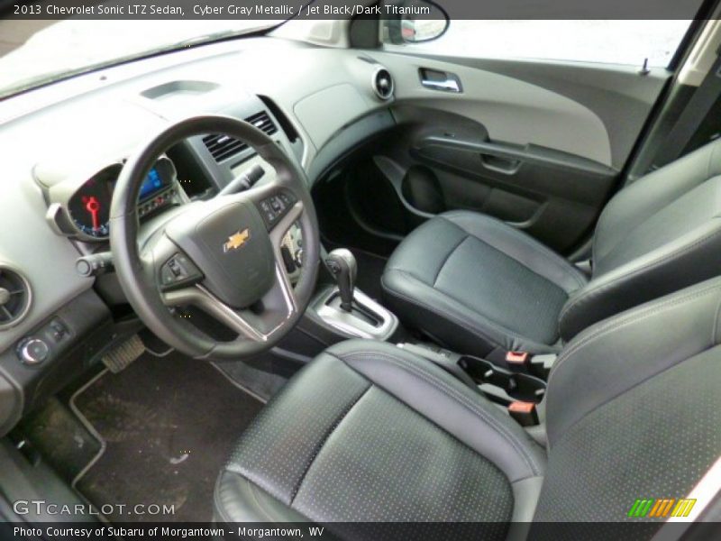 Cyber Gray Metallic / Jet Black/Dark Titanium 2013 Chevrolet Sonic LTZ Sedan