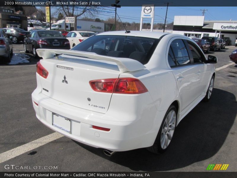 Wicked White Satin / Black 2009 Mitsubishi Lancer GTS