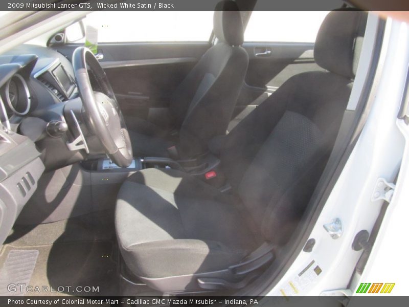 Wicked White Satin / Black 2009 Mitsubishi Lancer GTS