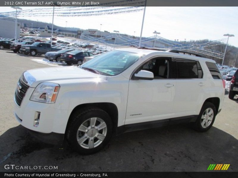 Olympic White / Jet Black 2012 GMC Terrain SLT AWD