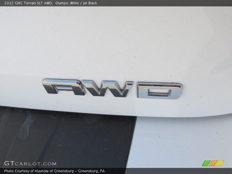 Olympic White / Jet Black 2012 GMC Terrain SLT AWD