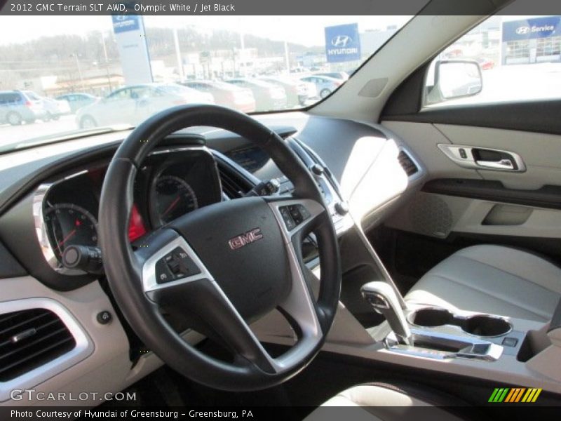 Olympic White / Jet Black 2012 GMC Terrain SLT AWD