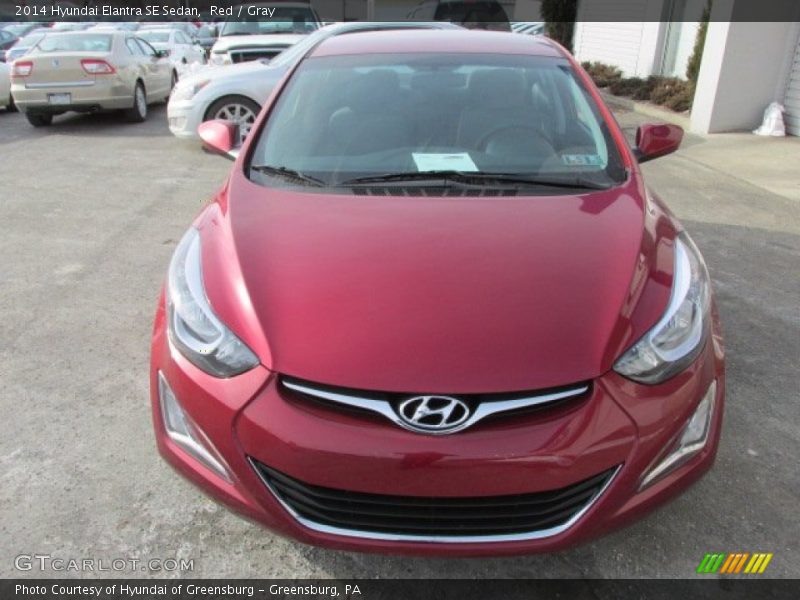 Red / Gray 2014 Hyundai Elantra SE Sedan