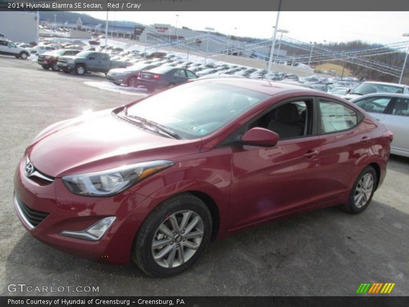 Red / Gray 2014 Hyundai Elantra SE Sedan