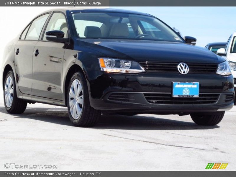 Black / Cornsilk Beige 2014 Volkswagen Jetta SE Sedan