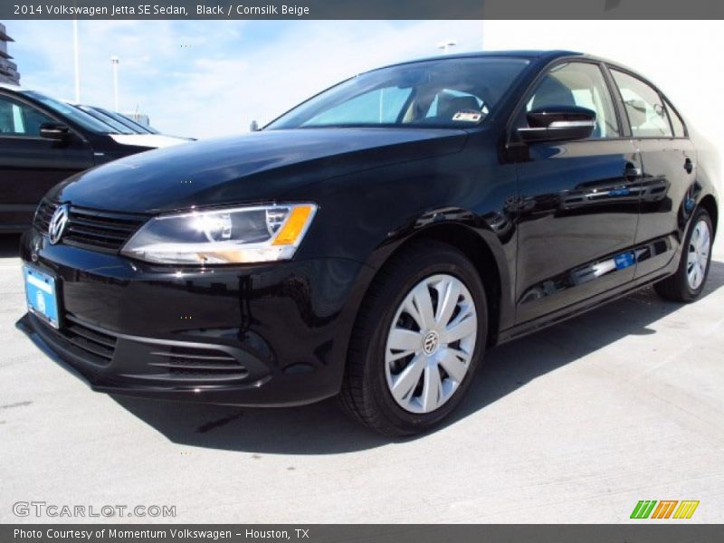 Black / Cornsilk Beige 2014 Volkswagen Jetta SE Sedan