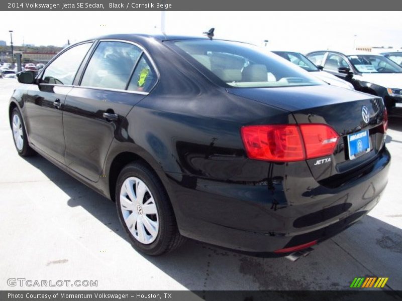 Black / Cornsilk Beige 2014 Volkswagen Jetta SE Sedan