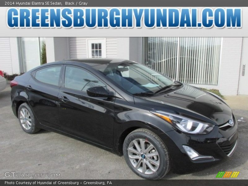 Black / Gray 2014 Hyundai Elantra SE Sedan