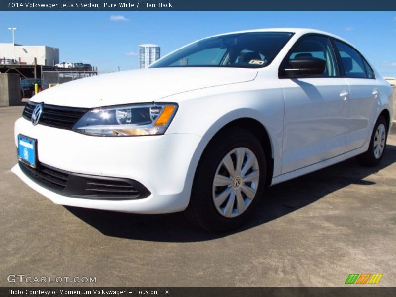 Pure White / Titan Black 2014 Volkswagen Jetta S Sedan