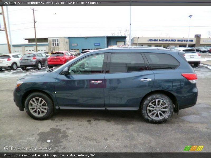 Arctic Blue Metallic / Charcoal 2014 Nissan Pathfinder SV AWD
