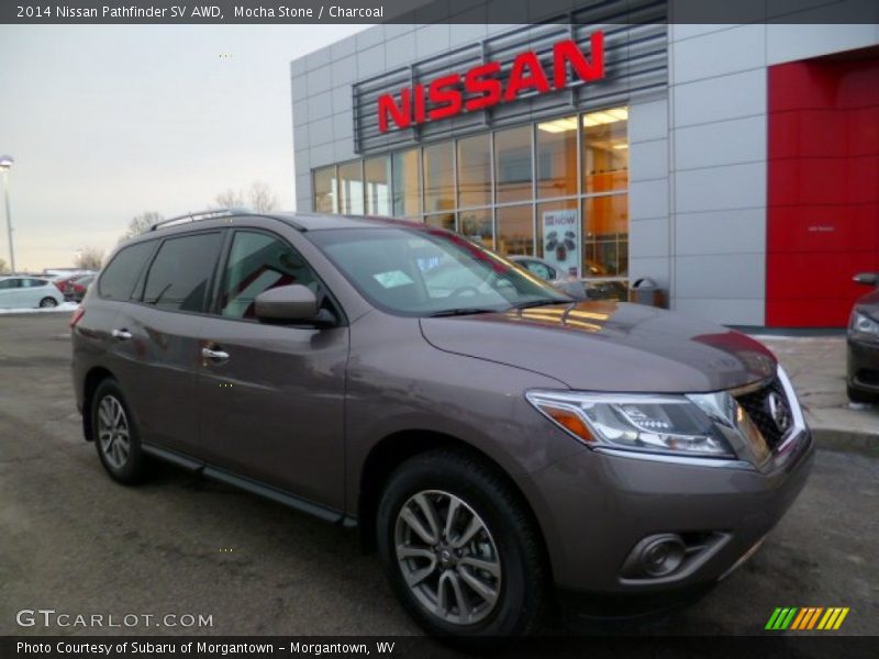 Mocha Stone / Charcoal 2014 Nissan Pathfinder SV AWD