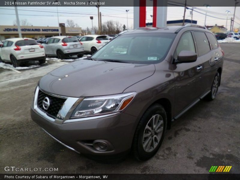 Mocha Stone / Charcoal 2014 Nissan Pathfinder SV AWD