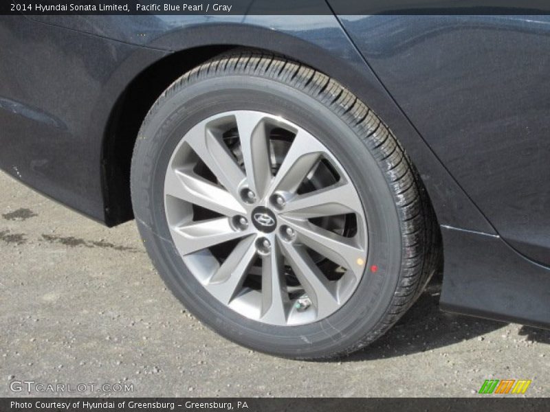 Pacific Blue Pearl / Gray 2014 Hyundai Sonata Limited